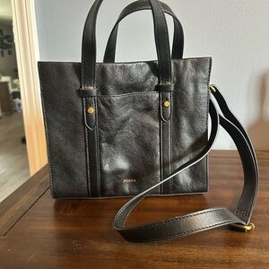 Fossil black small handbag